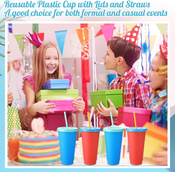 Honeydak 30 Pack Tumbler with Straw and Lid Bulk Cups - Image 4