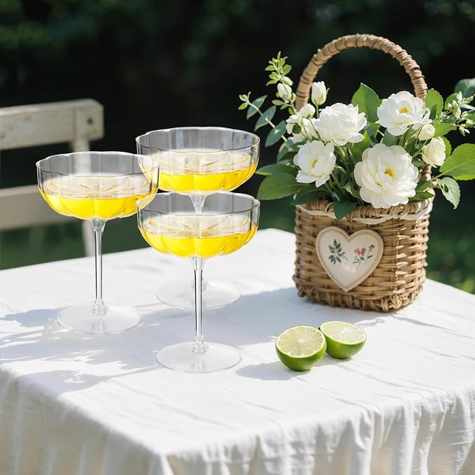 LIYH 20 Pcs Plastic Champagne Glasses 8 oz Champagne Flutes Plastic Cocktail - Image 7