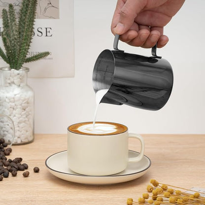 Amrules Milk Frothing Pitcher, 12 oz Milk Frother Cup - Image 7