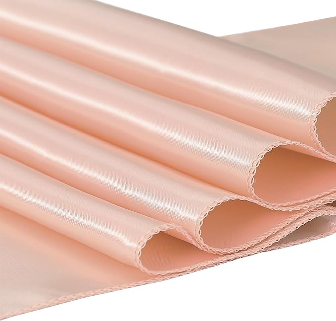 Pack of 10 Satin Blush Pink Table Runners 12 x 108 Inches - Image 4