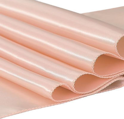 Pack of 10 Satin Blush Pink Table Runners 12 x 108 Inches - Image 4