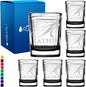 Personalized Shot Glasses Set of 6 Initial and Name 2oz Black Bottom Etched Square Shot Glass Engraved with Custom Text Birthday Gift for Men and Women