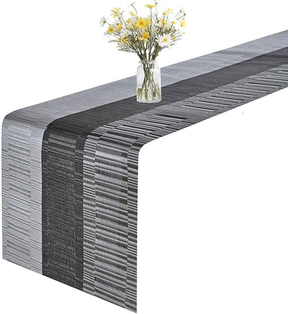 GIVERARE Table Runner, 12x107in Heat-Resistant Woven Vinyl Long Tabletop by GIVERARE