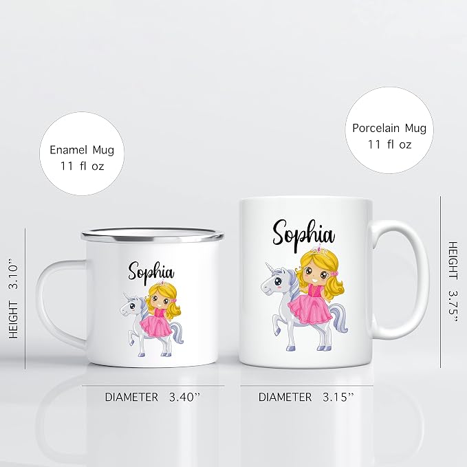 Personalized Mug for Kids, Girls | Customized Hot Chocolate, Coffee & Tea Cup | - Image 3
