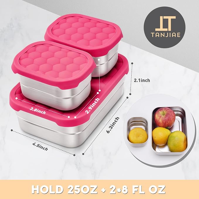 Stainless Steel Lunch Box for Kids | Leak Proof 304 Stainless Steel Snack - Image 2