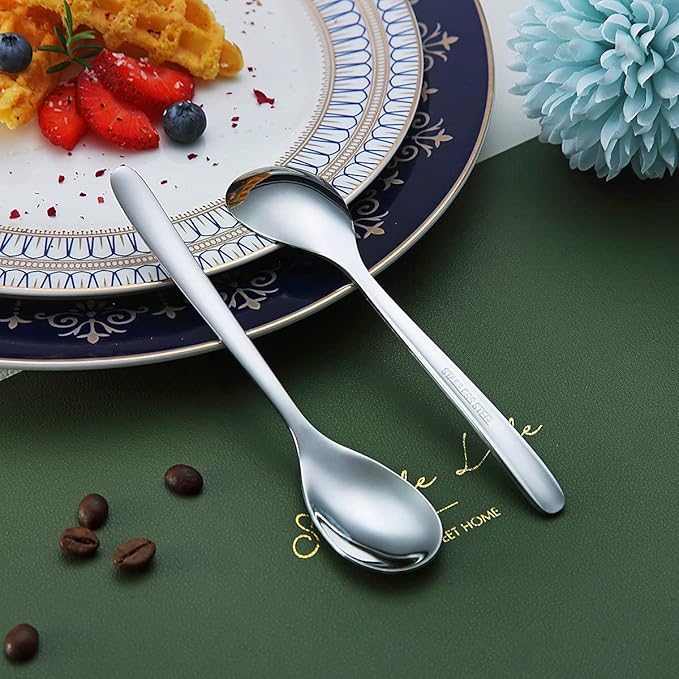 Demitasse Espresso Mini Spoons, 5.5'' Stainless Steel, Dishwasher Safe - Image 5