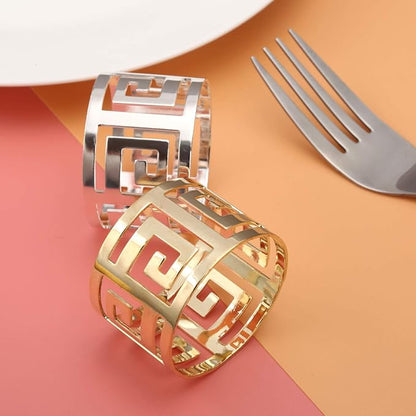 6PCS Hollow Out Napkin Ring Holder - Image 5