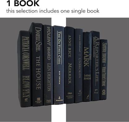 Real Books by Color® (1 Single, Black Gold) Decorative Bookshelf Home Decor Shelf Styling Photo Prop