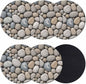 Coasters Set of 6, Pebble Stone Round Drink Coasters by Unknown
