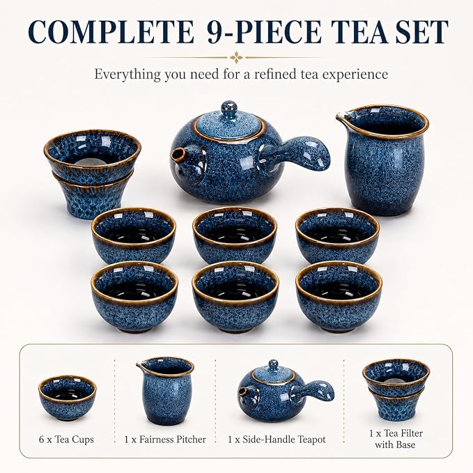 9-Piece Chinese Tea Set, Gongfu Tea Sets - Image 5
