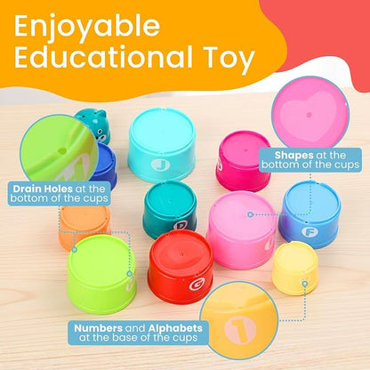 Educational Stacking Toys for Toddlers 1–3 | Numbers & Alphabet Stacking Cups - Image 6