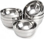 6 Pack 18/8 Stainless Steel Bowl, Double Walled Insulated Soup Bowls, 12 Oz Metal Serving Dishes Unbreakable Snack Bowl for Sauces, Rice, Noodle, Ice Cream