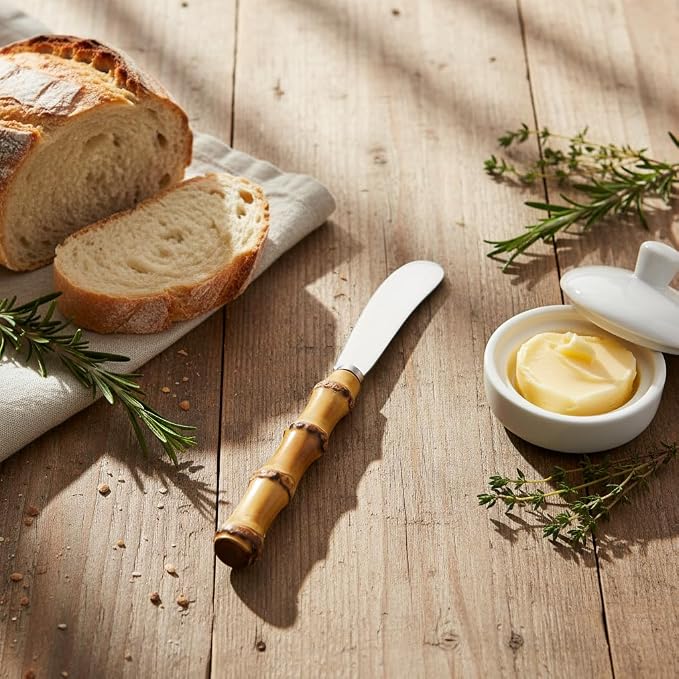 4 Pieces Set Butter knife, Pate Knife Cheese Spreader, Thick and Smooth blades by Pretihome
