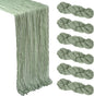 6 Pack Sage Green Cheesecloth Table Runner 10Ft Gauze Cheese Cloth Table Runner by Heneger