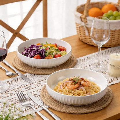 8 Inch Ceramic Pasta Bowls, 4 Pack, 34 Oz Serving Bowls, dishwasher and oven - Image 5
