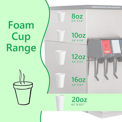 20 OZ Foam Cups With Lids for Hot & Cold Drinks, USA-Made 50-Pack. Ideal - Image 3