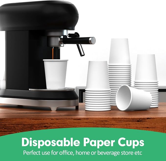 RAZCC 8 oz Paper Cups, 300 Pack 8oz Disposable Paper Coffee Cups, Coffee Cups 8 - Image 4