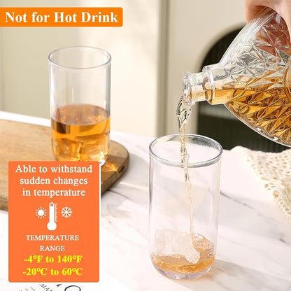 HOMQUEN 14oz Highball Glasses, PET Clear Plastic Water Glasses, Beer Glasses - Image 7