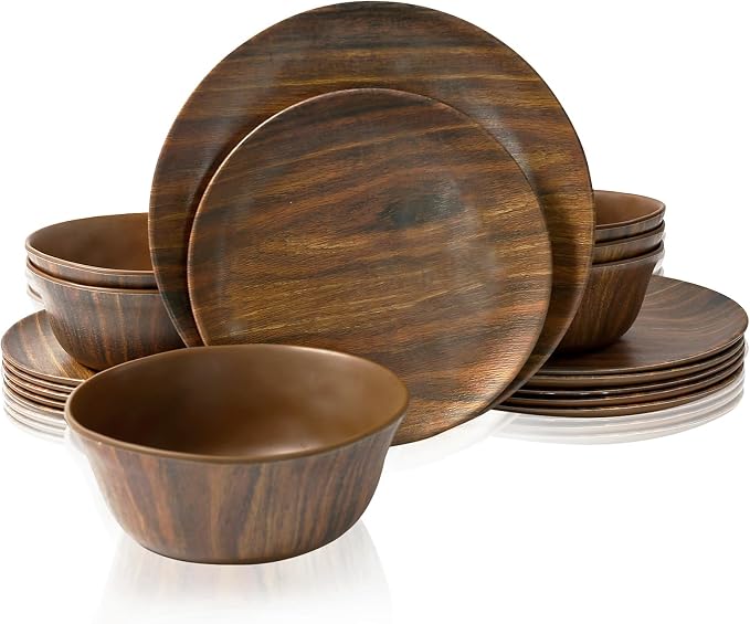 TP 18-Piece Melamine Dinnerware Sets, Service by TastePrime