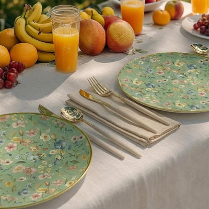 9 Inch Floral Paper Plates, 50 Pack – Elegant Pastel Flower Disposable Plates - Image 4