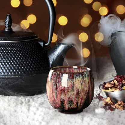 2X Ceramic Mug Tea Set Cups Chinese Cup Coffee Cup Handmade Handleless Ceramics - Image 5