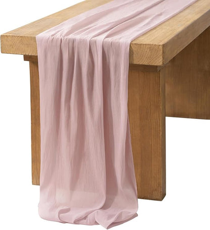 Ling's Moment 14Ft Chiffon Table Runner, Sage Purple | Sheer, Extra Long by LingsMoment