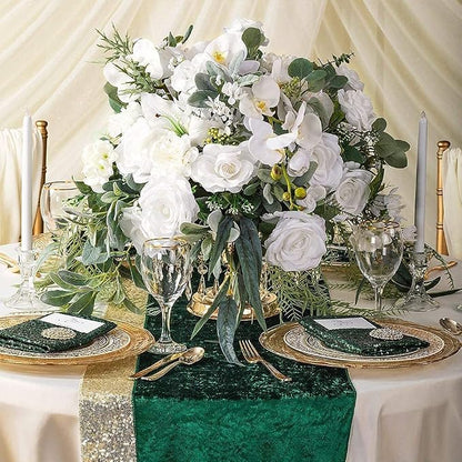 Velvet Table Runner Emerald Green 29x120 Inches Table Runners Soft Velvet - Image 7