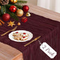 2 Pack Cheesecloth Table Runner, 120 Inch Burgundy Table Runner by Unknown