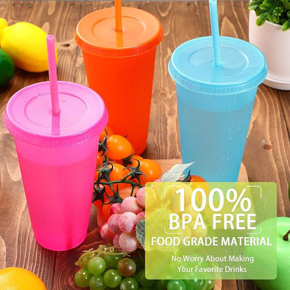 Honeydak 15 Pack Tumbler with Straw and Lid Bulk Cups - Image 3