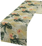Tropical Leaves Table Runner Retro Boho Palms Tree Flower Hawaii Jungle by moderw