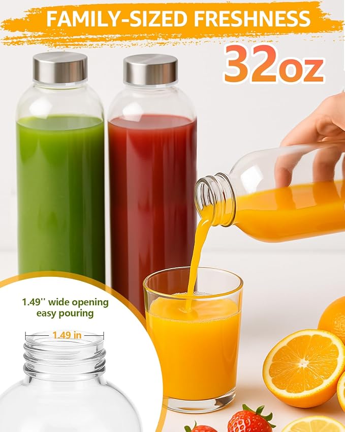 Zukro Clear Glass Water Bottles - Image 4
