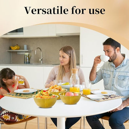 14 Pack 6.69 inches Gold Mixing Bowls with 16 Pcs Airtight Lids Stackable Stainless Steel Soup Bowls Versatile Mixing Bowls Metal Fruit Salad Bowls Round Serving Bowl for Kitchen Cooking Supplies