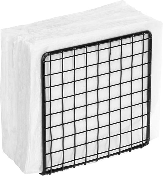 Metal Standing Napkin Holder with Wire Grid Design, Upright Dining Table Cocktail Napkin Holder
