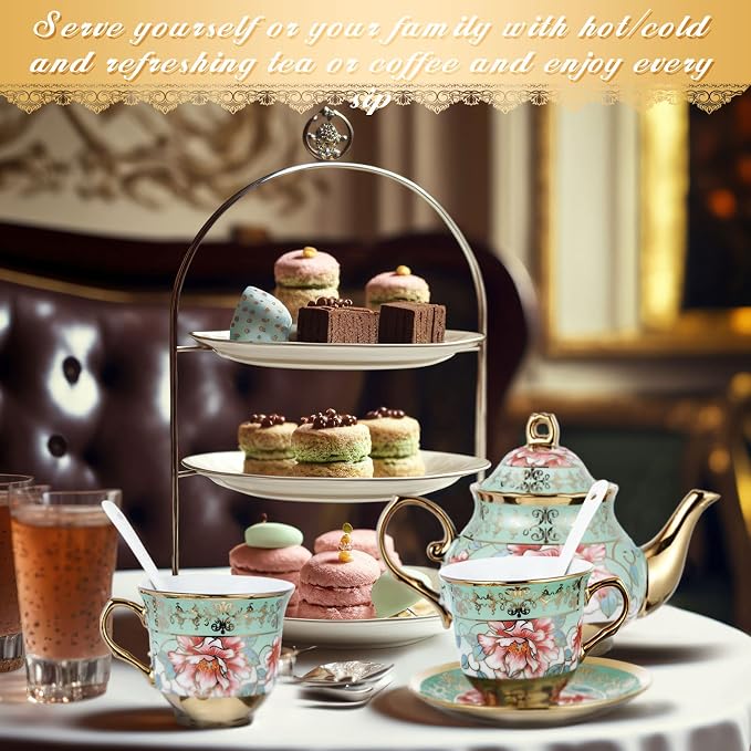 Zhehao 20 Pcs Porcelain Tea Set - Image 5