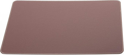 Nikalaz Set of 6 Placemats Made of Recycled Leather (18"x13", Brown)