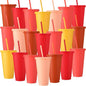 Honeydak 30 Pack Tumbler with Straw and Lid Bulk Cups by Honeydak
