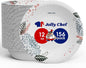JOLLY CHEF 156 Count Paper Bowls 12 oz Soak Proof and Cut Proof Microwave Safe Heavy Duty Flower Printed Disposable Bowls for Dinner or Lunch