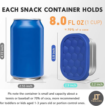 Small Stainless Steel Snack Containers - Image 2