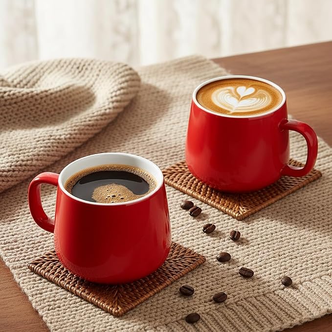 Teocera Coffee Mugs Set of 6-12oz Chip-Resistant Ceramic Cups - Image 7