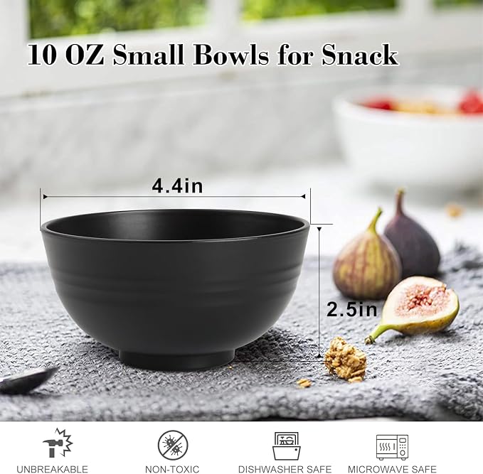 wheat straw snack bowls 10oz set of 8 - Image 2