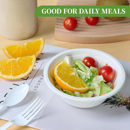145 Pack 12 OZ Disposable Compostable Paper Bowls - Image 5