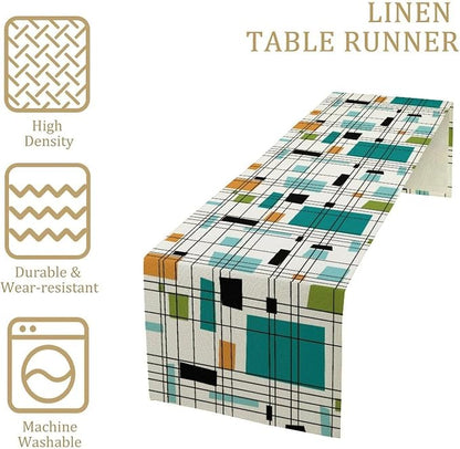 Mid Century Geometric Table Runner, Table Runners - Image 4