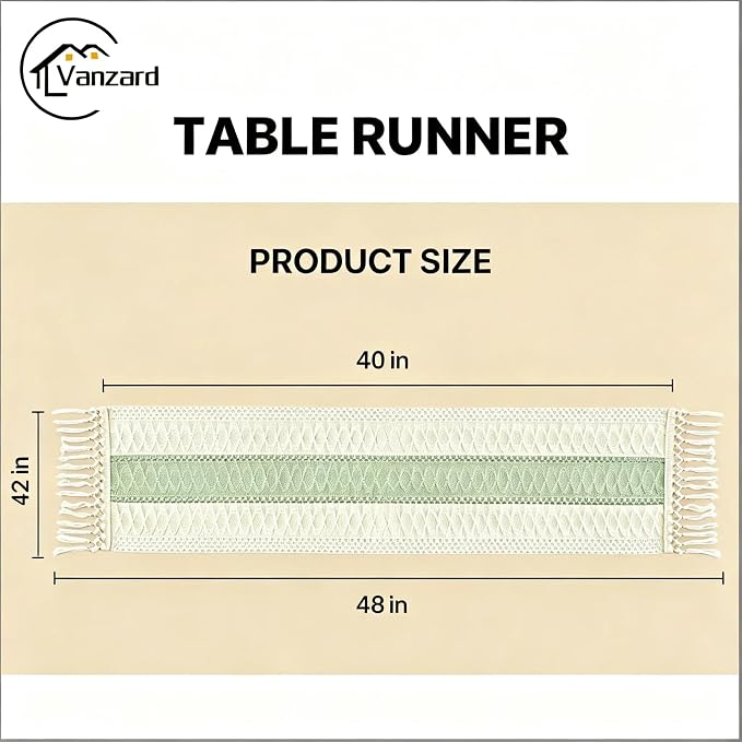 Boho Table Runner for Home Decor - Image 2