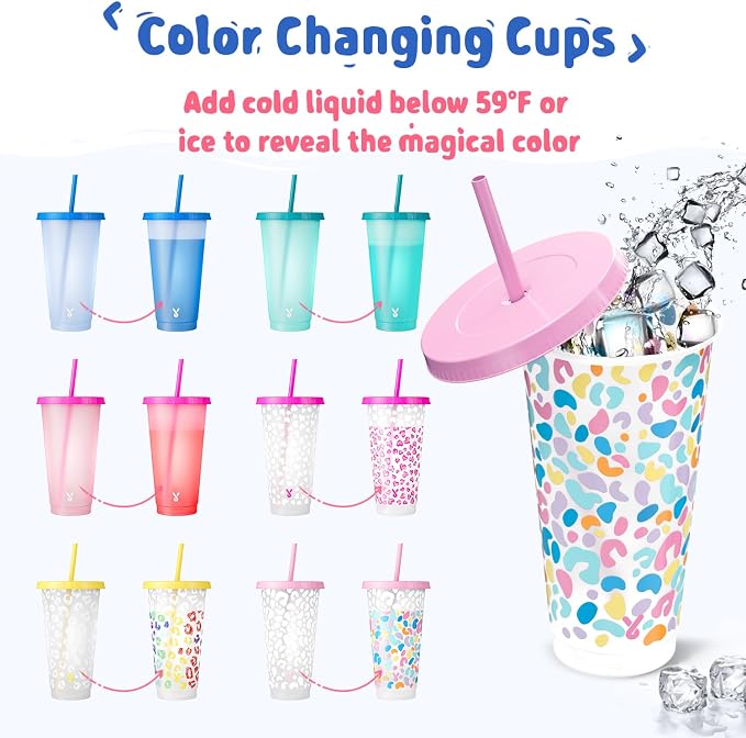 Meoky Plastic Cups with Lids and Straws - Image 2