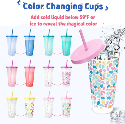 Meoky Plastic Cups with Lids and Straws - Image 2