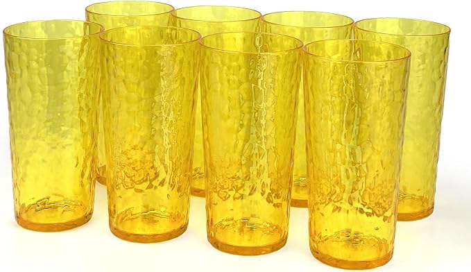 Yalin 24-Ounce Plastic Tumbler Acrylic Drinking Glasses, Reusable Plastic Cups by Yalin