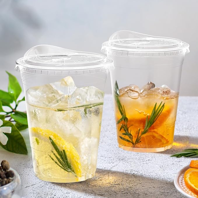 Dealusy 100 Pack - 16 oz Clear Plastic Cups - Image 5