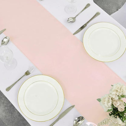 Pufogu 10-Pack Rose Gold Satin Table Runner 12 x 108 Inch Long Bright and - Image 4
