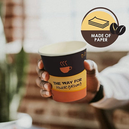 PAMI Disposable Paper Coffee Cups 10 oz, Single-Use, Leak Resistant - Image 2