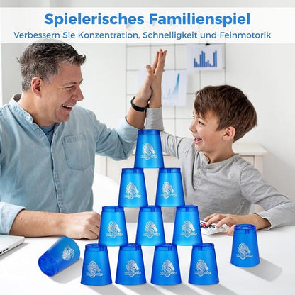 yeesport 24 Sport Stacking Cups Blue/Green Training Set - Image 4
